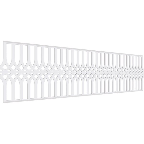 Ekena Millwork Set of Four Panels for 94 1/2"W x 24 1/4"H Cedar Park Fretwork Wainscot Wall Paneling WPKP12X01X47CRP - main